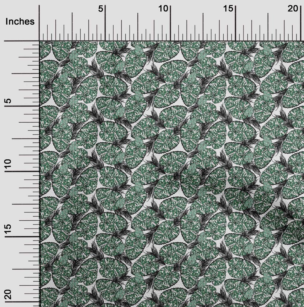 oneOone Ткань Cotton Flex Brown с тропическим рисунком листьев Texuredd для шитья, напечатанная ткань для рукоделия от The Yard, 40 дюймов