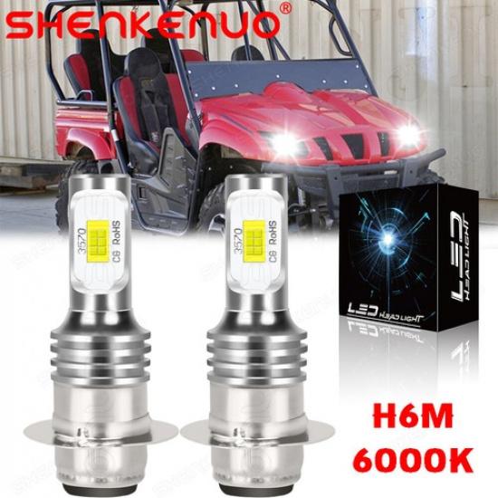 Для Yamaha Rhino 450 660 700 Супер Белые 80 Вт H6M Светодиодные Лампы Фары 2X 6000K
