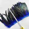 10Yard/lot 25-30CM Chicken Feathers Trim Cloth Sideband Rooster Tail Feather Trims Clothing Wedding Decoration