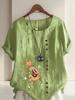 Women's Fashion Human Shaped Money Bag Print Shot Sleeve T-shirt Loose Cotton Shirt Casual Loose Summer Blouse Tops Plus Size