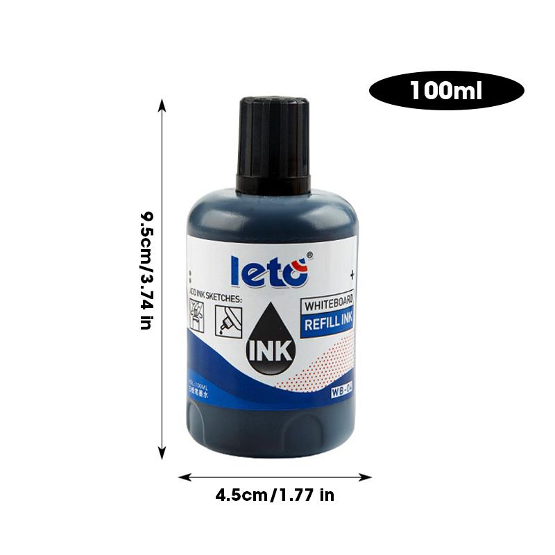 1 Box 100ml Whiteboard Marker Ink Refill Fluids Red Blue Black Green Colors Compatible with All Erasable Whiteboard Markers