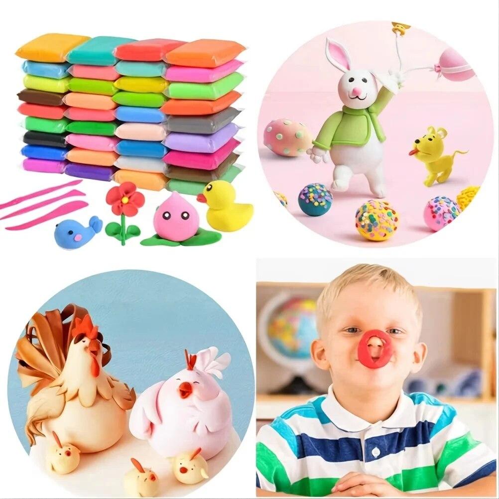 Набор из 36 цветов, застывающая на воздухе глина, сверхлегкая пластичная глина с инструментами для лепки для дошкольного образования и поделок своими руками