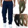 Mens Cargo Trousers Lightweight Elasticated Combat Work Bottoms Pants S-4XL