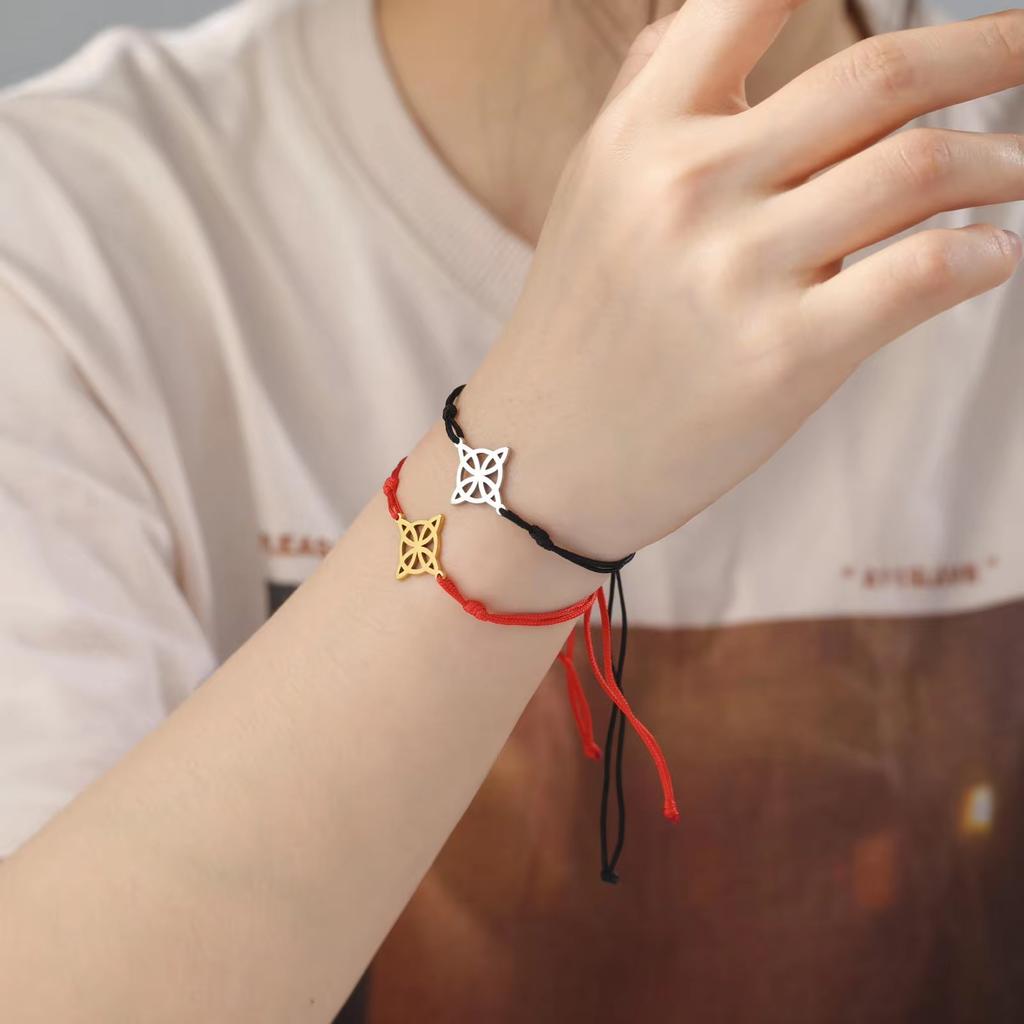 Retro Stainless Steel Personality Witch Knot Dog Paw Bracelet