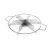 Pancake Cutter Stainless Steel Pie Slicer Rust Proof Cake Divider with Side Handle 6 Grids Pie Cutter Press for Baking