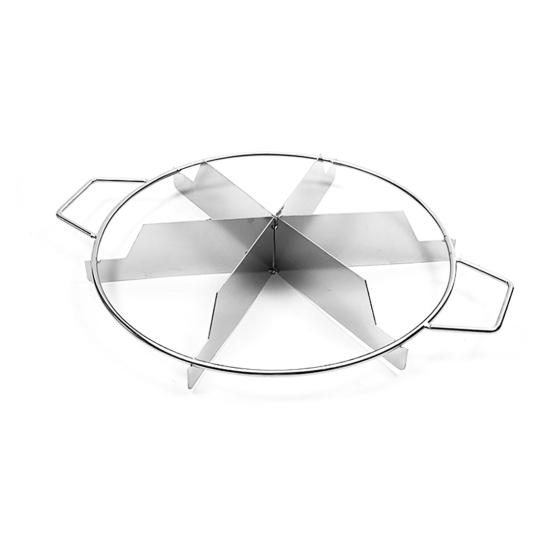 Pancake Cutter Stainless Steel Pie Slicer Rust Proof Cake Divider with Side Handle 6 Grids Pie Cutter Press for Baking