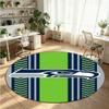 Seattle Seahawks Printed Round Crystal Velvet Rug Soft Non Slip Floor Carpet For Bedroom Holiday Gift