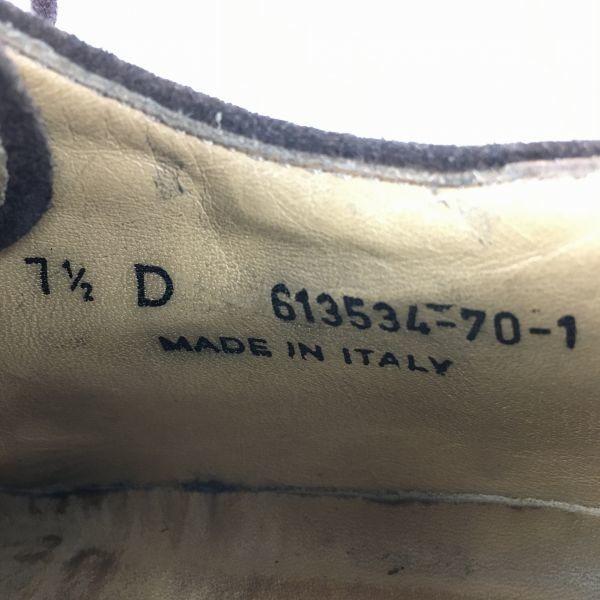 Винтажные туфли U-образного фасона из замшевой кожи GAP, сделано в Италии, темно-коричневые, размер 7.5D 25.0-25.5, мужские(ИСПОЛЬЗОВАЛ)