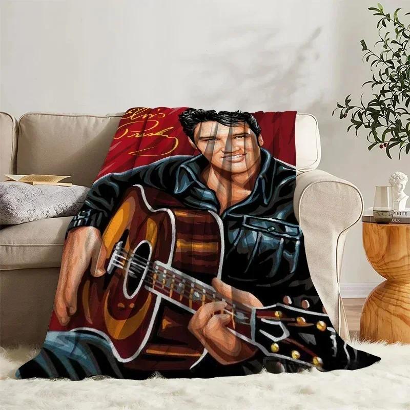 Fleece Throw Blanket Elvis Bedspread on the Bed Decorative Sofa Blankets for Winter Bedroom Decoration Boho Home Decor