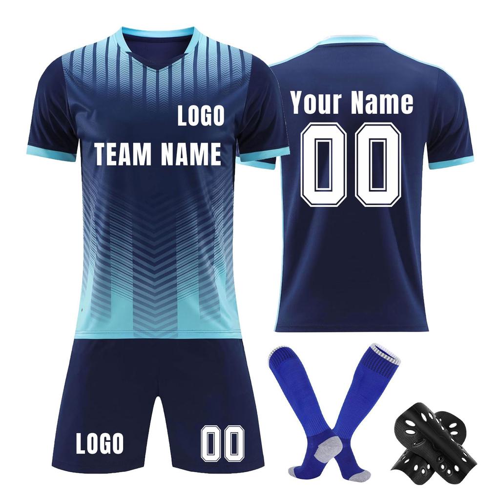 Personalised Shirts Kit Mens Girls With Name Number Custom Football Jerseys For Boys Training Suit
