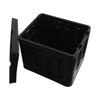 Portable Folding Toilet Kit for RV Camping Outdoor Travel Lightweight PP Material Multi-Purpose as Stool or Storage Black Grey
