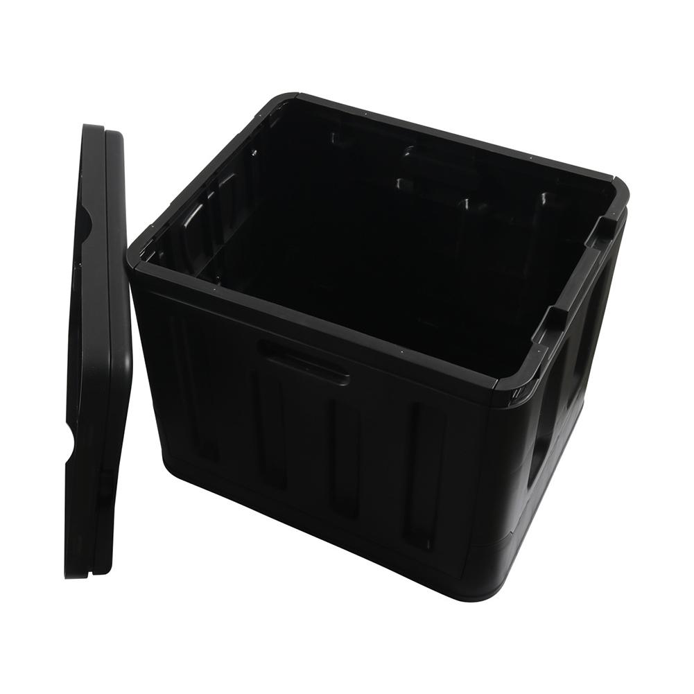 Portable Folding Toilet Kit for RV Camping Outdoor Travel Lightweight PP Material Multi-Purpose as Stool or Storage Black Grey