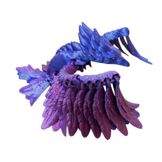 3D Printed Phoenix Figurine Movable Joints Colorful Bird Figure Articulated Animal