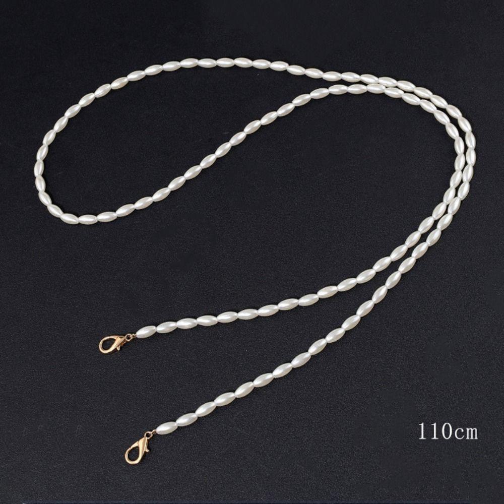 Модный ремешок для кошелька 110 см/120 см, жемчужный, для DIY, сменный ремешок для сумки, цепочка с бусинами, для сумки через плечо