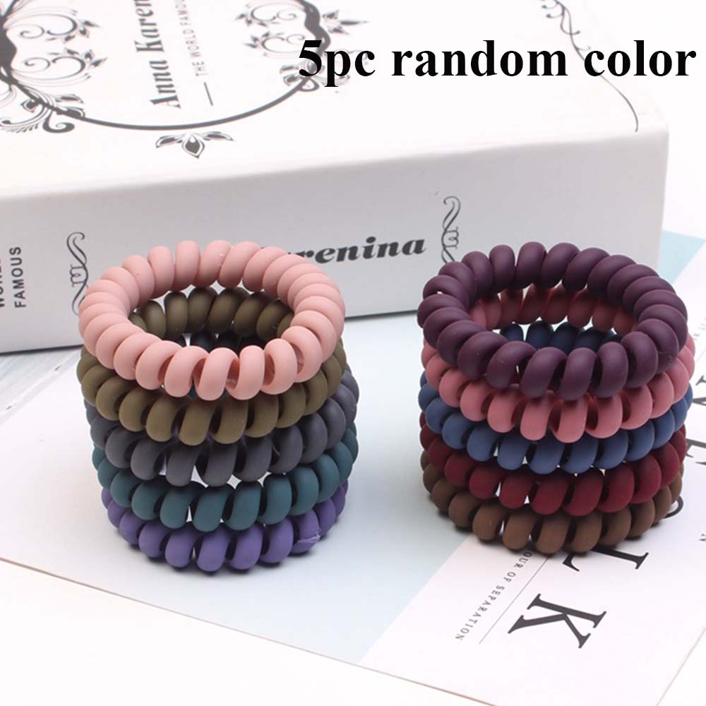 Головные уборы 5 шт. Матовый матовый цвет Женские резинки для волос Веревка для волос Резинки Повязки для волос