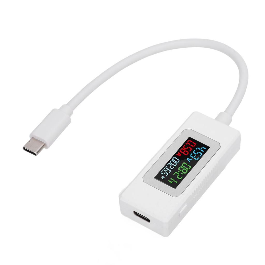 USB C Tester 4 30V 0 6.5A Type C Voltage Current Power Capacity Working Time Charger Detector