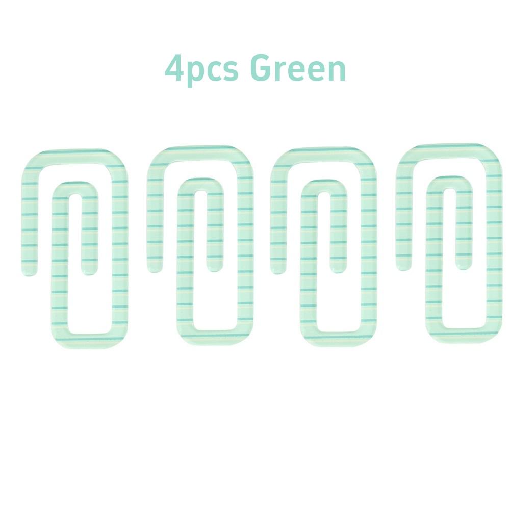 4 шт. Мини-закладки с цветными полосками, набор в виде скрепок, стиль допаминовых цветных акриловых маркеров для страниц, уникальный подарок для чтения