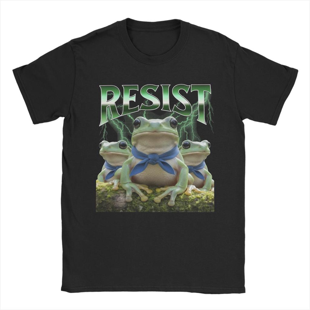 Portland Frog Protest Rage Against The Machine Men T Shirt Resist Frog Tee Shirt Short Sleeve O Collar T-Shirt Cotton Clothes