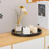 Round Black Candle Tray Holder: Multifunctional Aromatherapy and Decorative Storage Ornament.