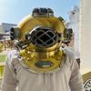 US Navy Scuba Diving Helmet Deep Sea Mark V Divers Helmet Nautical Golden Coated Deep Sea Scuba Divers Gift Item