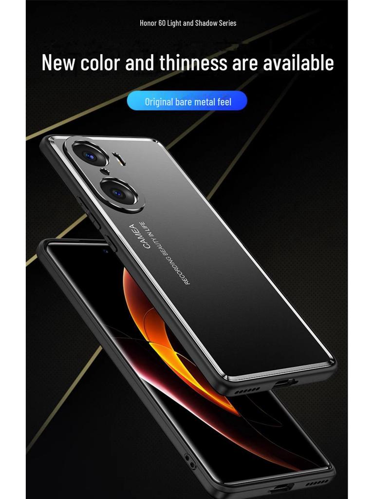 Матовый чехол Honor 60/60Pro с полностью металлической защитой линз