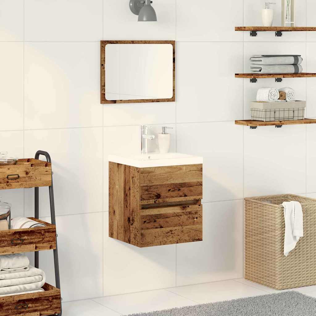 Washbasin Cabinet Black Oak Effect 41 x 39 x 62 cm