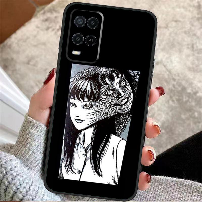 Horror Manga Style Case For Oppo A40 A16 A76 A96 A60 A98 A58 A78 A18 A38 A80 A77 A57 A17 A74 A54 A94 A15 A5 Pro