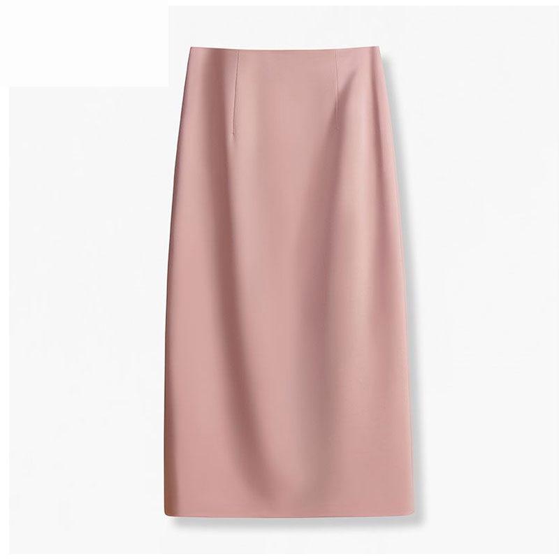 Женская весенне-осенняя юбка-миди карандаш с высокой талией 2024 - Приталенный А-силуэт