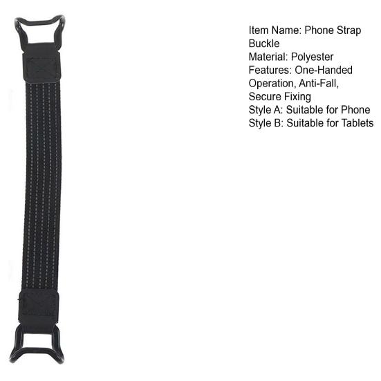 Phone Strap Buckle Operation One-Handed High Anti-Fall Secure Fixing Holder Elastic Phone Strap Back