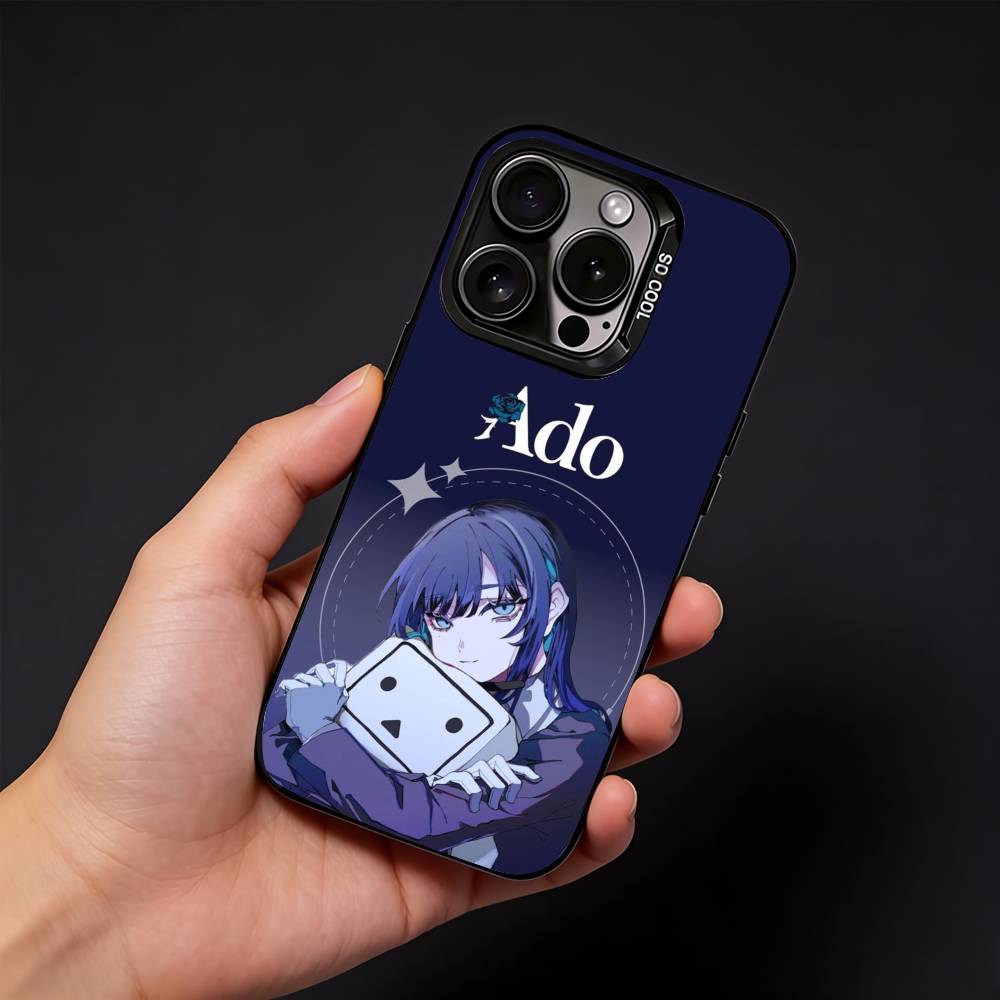 Чехол для телефона A-Ado K-Kyogen для iPhone 17, 16, 15, 14, 13, 12 Pro Max, Черный, Конфетный, Матовый, Ударопрочный