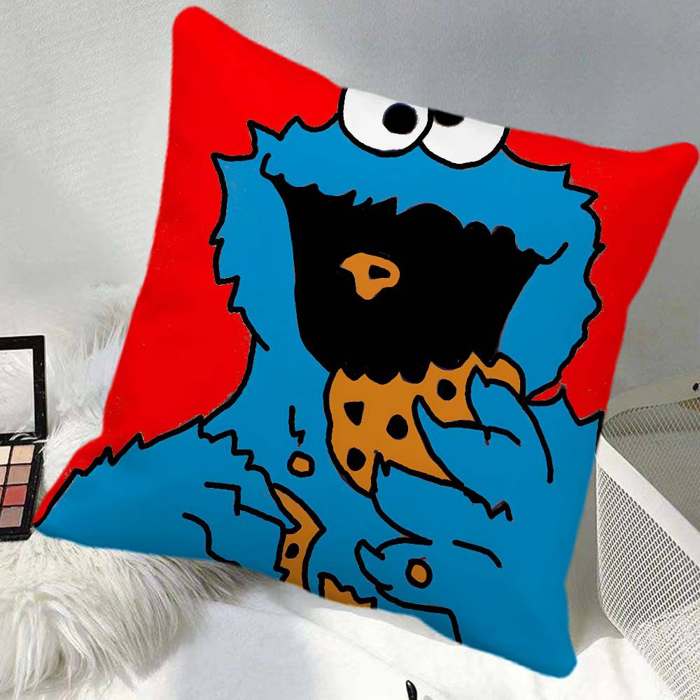 CCookies Play MMonster Pillow Case Square Pillow Bedroom Sofa Leisure Comfort Cushion Car Home Decoration