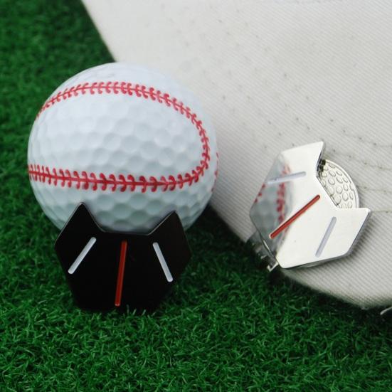1 Set Target Mark Magnetic Waterproof High Strength Ball Mark Metal Mini Golf Ball Mark with Hat Clip Set Golf Accessory
