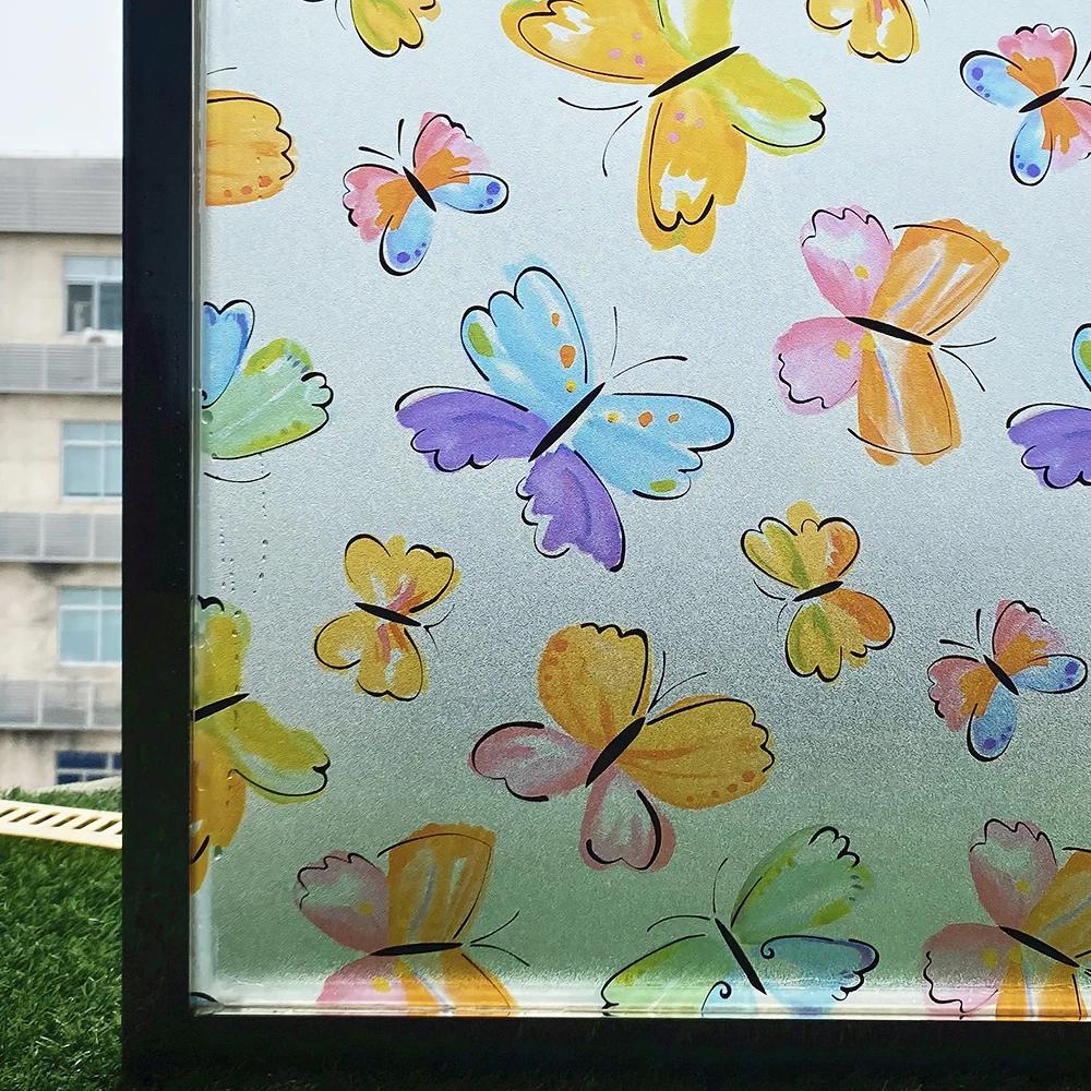 Пленка для защиты конфиденциальности Статическая наклейка на окно Виниловая 3D-наклейка на окно Радужная пленка для окон для стеклянной двери Тепловой контроль Анти-УФ