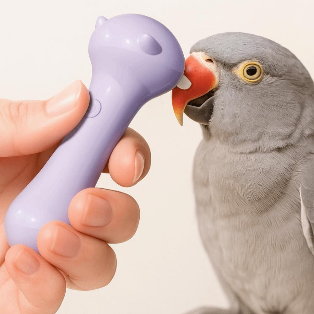 Low Noise Electric Parrot Nail Trimmer USB Charging Polisher Wheel Pet Nail Grinder with 6 Grinding Heads Anti-Pinch