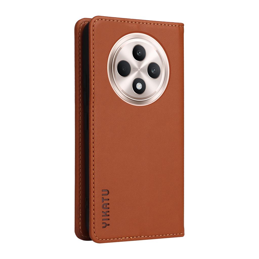 YIKATU YK-001 For Oppo Reno12 F 4G Case Wallet Leather Phone Cover Strong Magnetic Closure