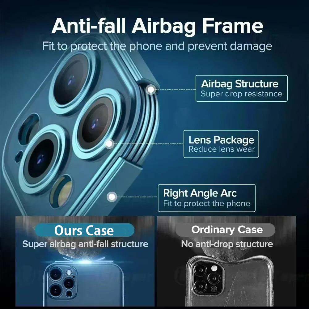 Высококачественный прозрачный чехол для iPhone 16 15 14 Plus 11 12 13 Pro Max с полной защитой объектива, мягкая противоударная задняя крышка из ТПУ