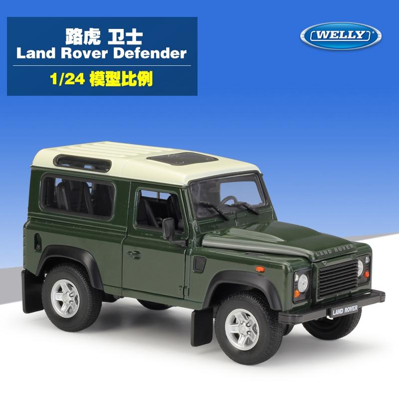 Велли 1:24 Land Rover Defender Армейский Зеленый литой модель автомобиля Diecasts & Игрушечные Транспортные средства Коллекционные подарки Тип без дистанционного управления