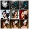 Exquisite Vintage Feather Headband Sequin Crystal Masquerade Hair Band Rhinestone Tassel 1920s Hair Accessories Women