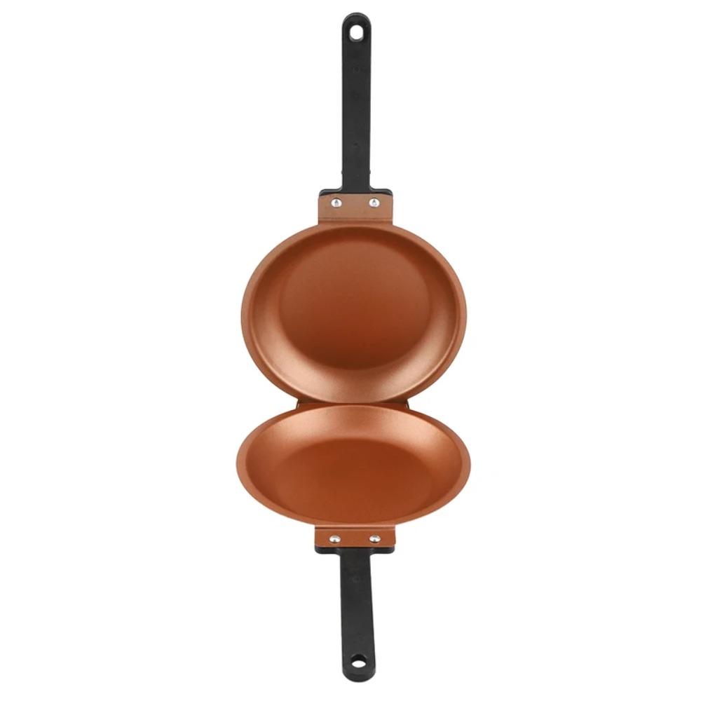 Round Double Side Frying Pan Non-stick Pancake Maker Household Muffin Pan Ham