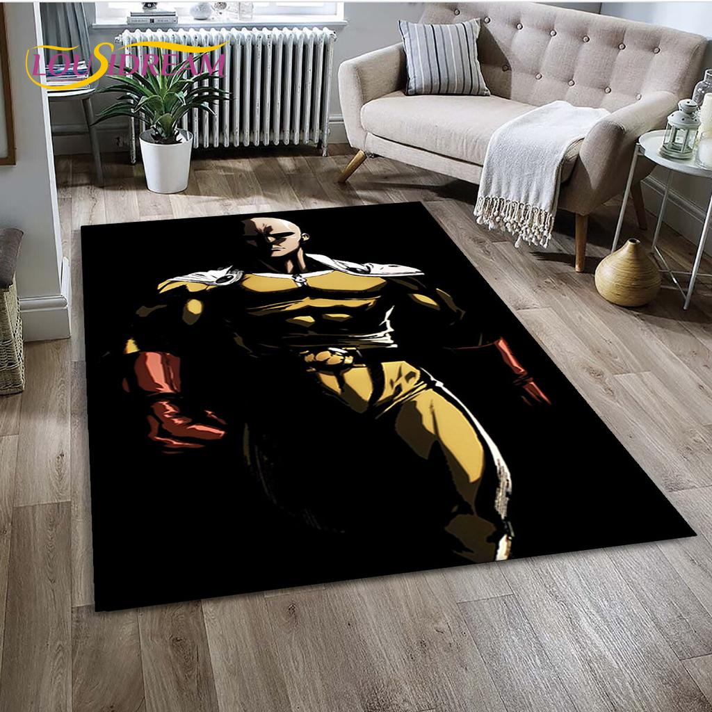 3D ONE PUNCH MAN аниме ковер с героями мультфильмов, ковер для гостиной, спальни, дивана, коврик для украшения, детские игры, нескользящий напольный коврик