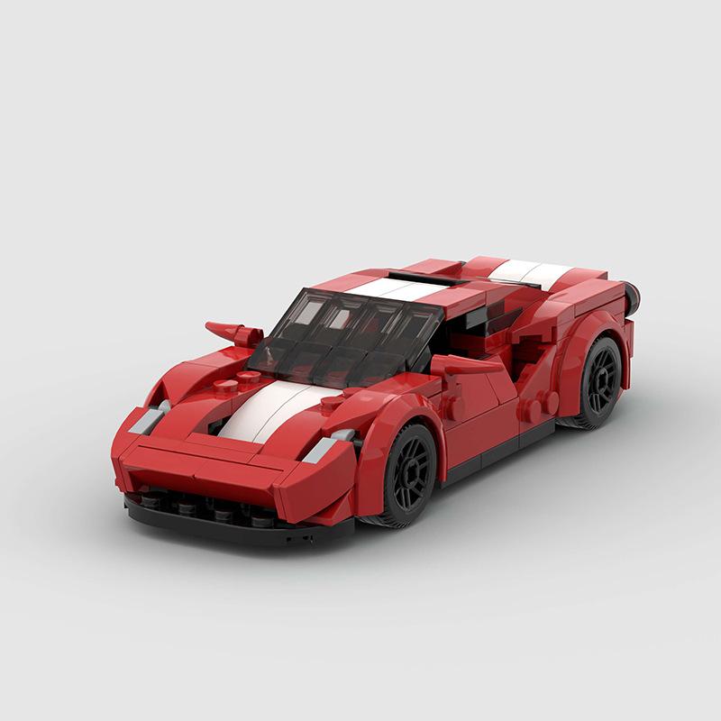 Технический Скоростной Автомобиль MOC Городской Гоночный Автомобиль Ралли Строительные Блоки Набор Кирпичей Ретро Украшение DIY Игрушки Для Детей Взрослых Подарки на День Рождения