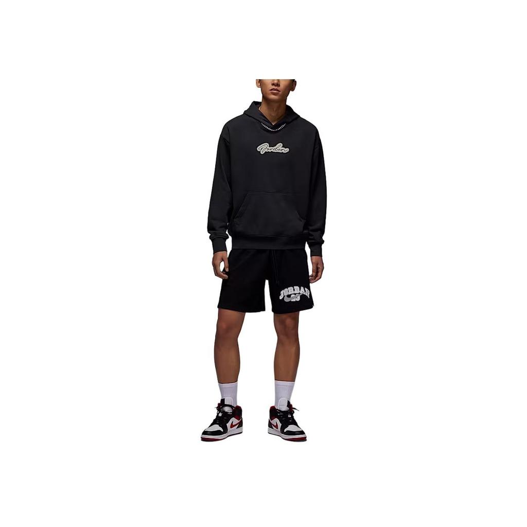 Jordan MVP SS25 Свободные повседневные шорты из французского терри на шнурке Мужские шорты Черный Светло-дымчато-серый IB7273010