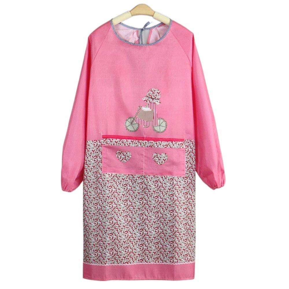 Oil-Proof Long Sleeves Cooking Apron Anti-Dust Cooking Cover Clothing Kitchen Apron Restaurant