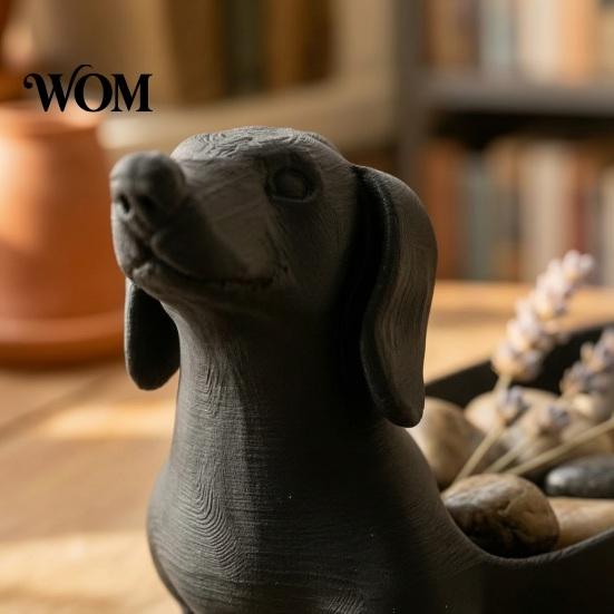 3D Printed Dog Statue Dachshund Storage Tray for Jewelry Keys Earrings, Creative Desktop Modern Entryway Decor Organizer, Tabletop Ornaments