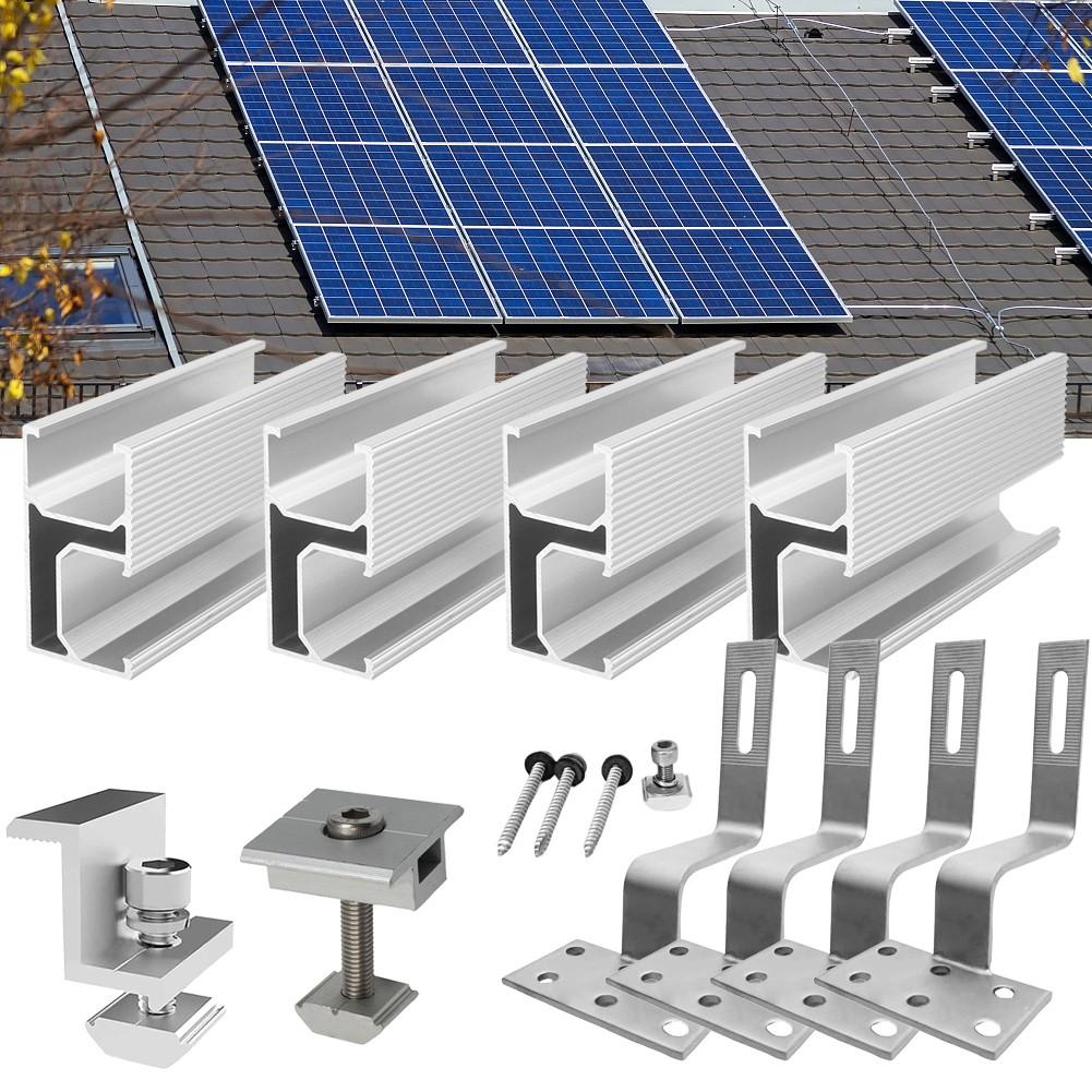 Кронштейн солнечного модуля, монтажная рейка, багажник на крышу, серебристый, удобный