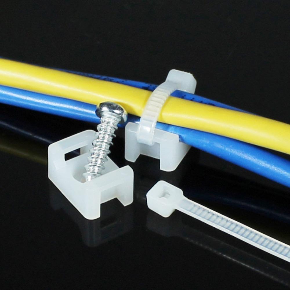 Stent Wire Buddle Plastic Cable Clamp Cable Tie Mounts Holder Fixed Buckle Seat Cable Tie Bracket