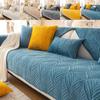 Nordic Solid Color Sofa Cover for Living Room Non-Slip Thick Plush Sofa Cushion Mat Combination Sofa Towel Protector Home Decor