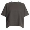 Shop   Women S Round Neck Boxy looSe Fit Semi Crop S S Tee Green Dai wSh 20768