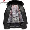 Pierre Cardin Men's Mid-Length Cowhide Leather Jacket