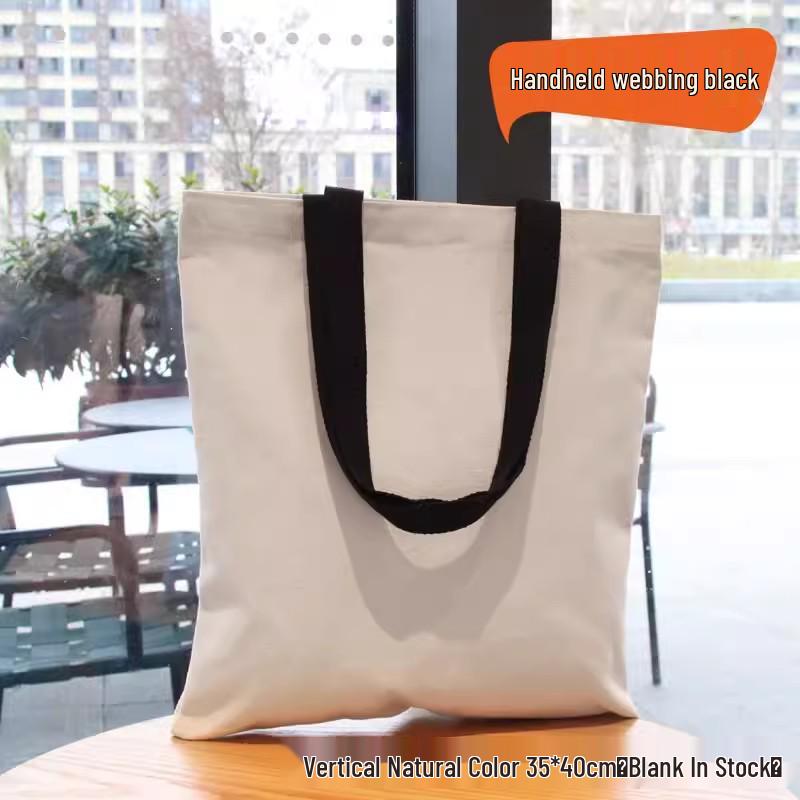 Высококачественная холщовая сумка-тоут с индивидуальным логотипом - Белая, Пустая, Персонализированная печать